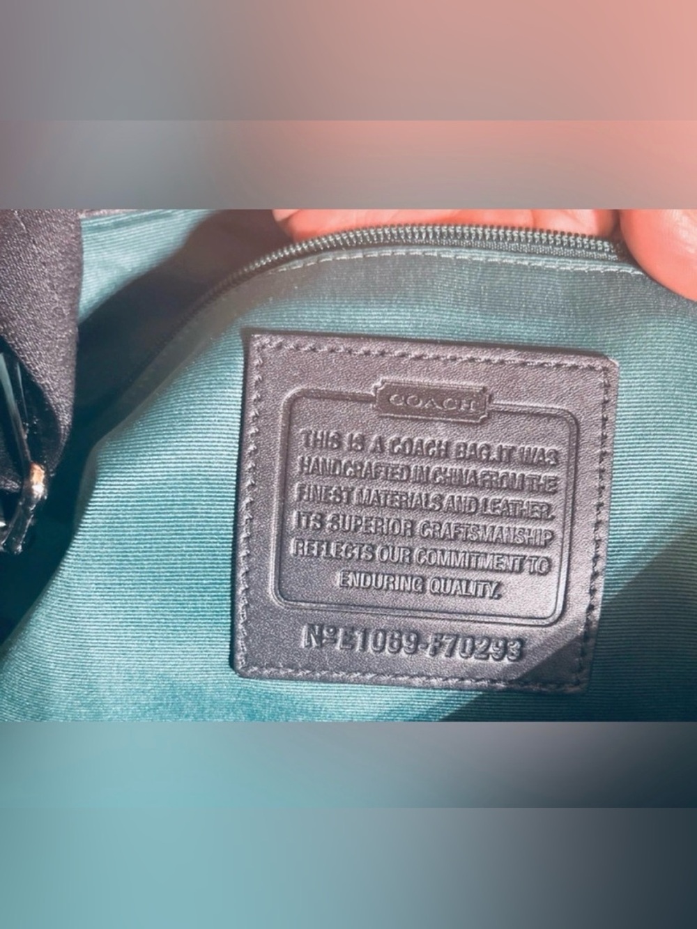 Coach Vintage Black Signature Unisex Canvas Messenger Bag - Picture 7 of 15